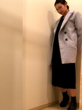 「HERE'S（HERE'S）のアイテム（ジャケット/アウター）」を使った、Midori さん（レディース・168cm）の冬コーディネート
