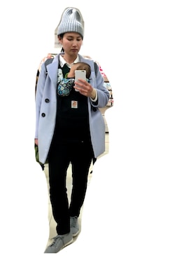 「HERE'S（HERE'S）のアイテム（ジャケット/アウター）」を使った、Midori さん（レディース・168cm）の冬コーディネート