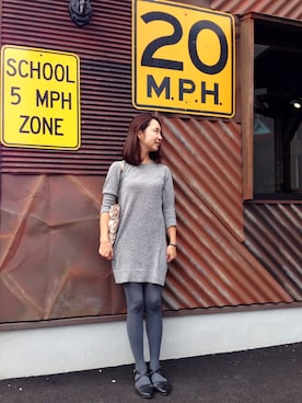 「SLANT WISE（スラントワイズ）のアイテム」を使った、michi☆さん（レディース・157cm）の秋コーディネート