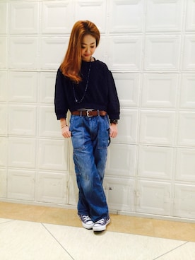 「コンバース オールスター」｜sawaaaさん（レディース・157cm）の春コーディネート