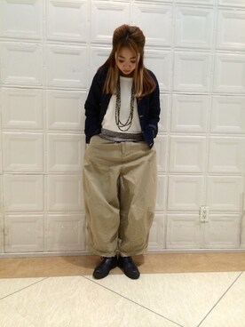 「BEAMS BOY（ビームスボーイ）のアイテム（デニムジャケット）」を使った、sawaaaさん（レディース・157cm）の春コーディネート