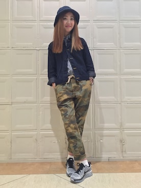 「BEAMS BOY（ビームスボーイ）のアイテム（デニムジャケット）」を使った、sawaaaさん（レディース・157cm）の春コーディネート