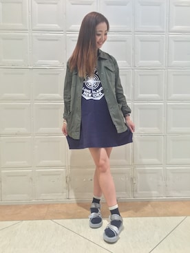 「アイテム（ソックス/靴下）」を使った、sawaaaさん（レディース・157cm）の夏コーディネート