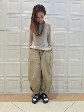 「beige」｜sawaaaさん（レディース・157cm）の夏コーディネート