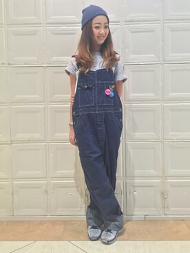 「BEAMS BOY（ビームスボーイ）のアイテム（つなぎ/オールインワン）」を使った、sawaaaさん（レディース・157cm）の夏コーディネート