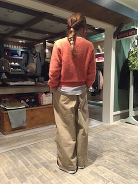 「ヒザデルパンツ」｜sawaaaさん（レディース・157cm）の冬コーディネート