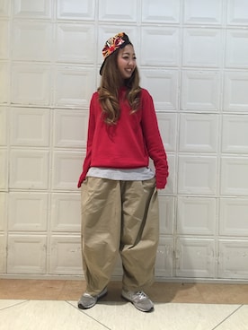 「ヒザデルパンツ」｜sawaaaさん（レディース・157cm）の冬コーディネート