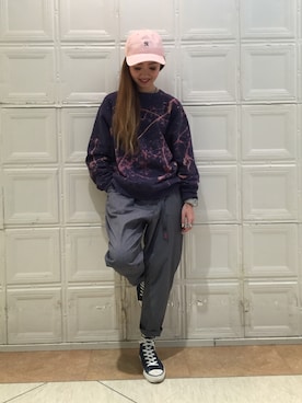 「チビロゴキャップ」｜sawaaaさん（レディース・157cm）の春コーディネート