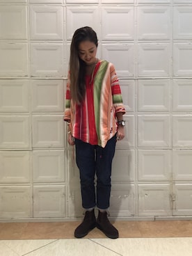 「アイテム（アナログ腕時計、その他）」を使った、sawaaaさん（レディース・157cm）の夏コーディネート