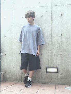 「HARE（ハレ）のアイテム（スウェット）」を使った、中尾 寿揮さん（メンズ・167cm）の夏コーディネート