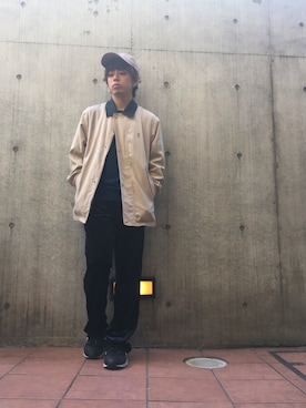 「Yves Saint Laurent（イヴサンローラン）のアイテム（ジャケット/アウター）」を使った、中尾 寿揮さん（メンズ・167cm）の秋コーディネート