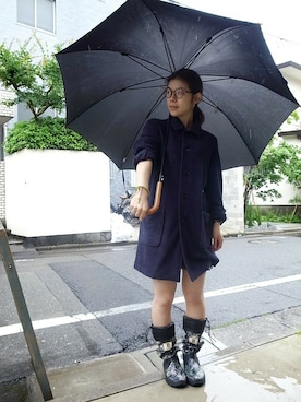 「パイル」｜「アイテム（ステンカラーコート）」を使った、GDCTOKYO-risuko-さん（レディース・157cm）の夏コーディネート