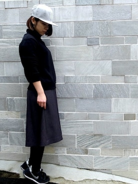 「GDC（ジーディーシー）のアイテム」を使った、GDCTOKYO-risuko-さん（レディース・157cm）の冬コーディネート