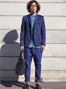 「COMME des GARCONS HOMME（コム デ ギャルソン・オム）のアイテム（ジャケット/アウター）」を使った、UNDERPASSさん（メンズ・170cm）の冬コーディネート