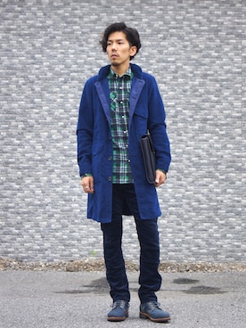 「nonnative（ノンネイティブ）のアイテム（トレンチコート）」を使った、UNDERPASSさん（メンズ・170cm）の夏コーディネート