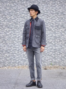 「COMME des GARCONS HOMME（コム デ ギャルソン・オム）のアイテム（ジャケット/アウター）」を使った、UNDERPASSさん（メンズ・170cm）の夏コーディネート