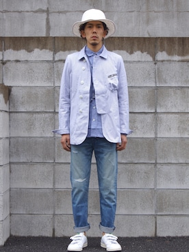 「アイテム（カバーオール）」を使った、UNDERPASSさん（メンズ・170cm・20代）の春コーディネート