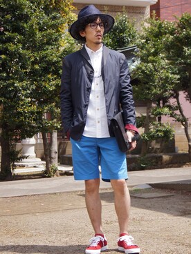 「アイテム（テーラードジャケット）」を使った、UNDERPASSさん（メンズ・170cm・20代）の春コーディネート