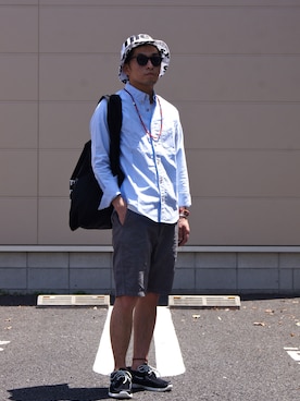 「VISVIM（ビズビム）のアイテム」を使った、UNDERPASSさん（メンズ・166cm）の春コーディネート