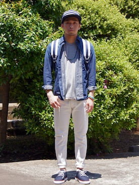 「SOPHNET.（ソフネット）のアイテム」を使った、UNDERPASSさん（メンズ・170cm）の春コーディネート