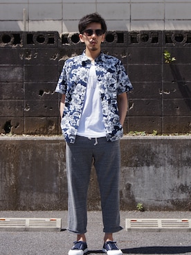 「uniform experiment（ユニフォームエクスペリメント）のアイテム」を使った、UNDERPASSさん（メンズ・170cm）の春コーディネート