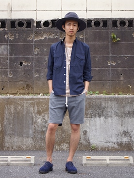 「nonnative（ノンネイティブ）のアイテム（パンツ）」を使った、UNDERPASSさん（メンズ・172cm）の夏コーディネート