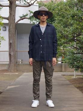 「THE FOURNESS（ザ・フォーネス）のアイテム」を使った、UNDERPASSさん（メンズ・170cm）の夏コーディネート