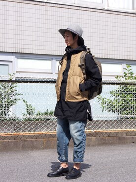 「nonnative（ノンネイティブ）のアイテム（パーカー）」を使った、UNDERPASSさん（メンズ・170cm）の秋コーディネート