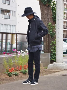 「nonnative（ノンネイティブ）のアイテム（ブルゾン）」を使った、UNDERPASSさん（メンズ・172cm）の秋コーディネート