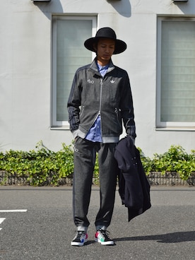 「adidas originals」｜「アイテム（ブルゾン）」を使った、UNDERPASSさん（メンズ・170cm）の秋コーディネート