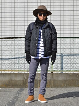 「nonnative（ノンネイティブ）のアイテム（ダウンジャケット/コート）」を使った、UNDERPASSさん（メンズ・166cm）の秋コーディネート