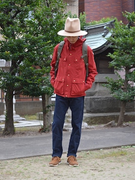 「VISVIM（ビズビム）のアイテム」を使った、UNDERPASSさん（メンズ・170cm）の秋コーディネート