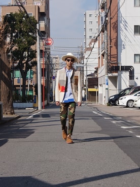 「JUNYA WATANABE MAN（ジュンヤワタナベマン）のアイテム（テーラードジャケット）」を使った、UNDERPASSさん（メンズ・170cm）の冬コーディネート