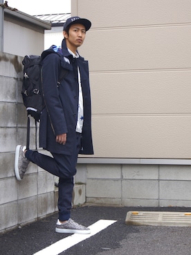 「SOPHNET.（ソフネット）のアイテム」を使った、UNDERPASSさん（メンズ・172cm）の冬コーディネート