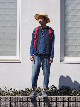 「nonnative(ノンネイティブ)のアイテム(トップス)」を使った、UNDERPASSさん(メンズ・170cm)の春コーディネート