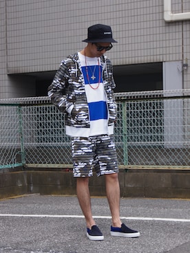 「SOPHNET.（ソフネット）のアイテム」を使った、UNDERPASSさん（メンズ・172cm）の春コーディネート