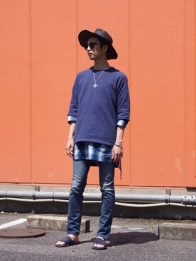 「nonnative（ノンネイティブ）のアイテム（スウェット）」を使った、UNDERPASSさん（メンズ・172cm）の春コーディネート