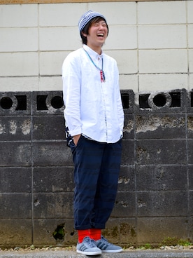 「VISVIM（ビズビム）のアイテム」を使った、UNDERPASSさん（メンズ・168cm）の春コーディネート