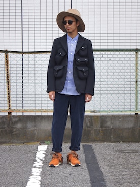 「JUNYA WATANABE MAN（ジュンヤワタナベマン）のアイテム（テーラードジャケット）」を使った、UNDERPASSさん（メンズ・170cm）の夏コーディネート