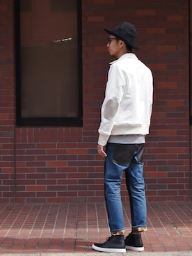 「JUNYA WATANABE MAN（ジュンヤワタナベマン）のアイテム（ブルゾン）」を使った、UNDERPASSさん（メンズ・170cm）の秋コーディネート