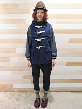 「Ne-net（ネネット）のアイテム（その他アウター）」を使った、ぴのこさん（レディース・172cm）の秋コーディネート