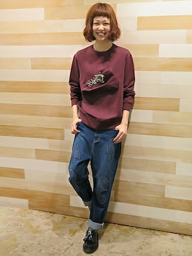 「Ne-net（ネネット）のアイテム」を使った、ぴのこさん（レディース・172cm）の秋コーディネート