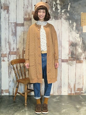 「Ne-net（ネネット）のアイテム」を使った、ぴのこさん（レディース・172cm）の冬コーディネート