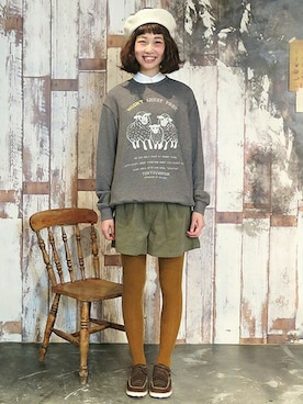 「アイテム（タイツ/ストッキング）」を使った、ぴのこさん（レディース・172cm）の冬コーディネート