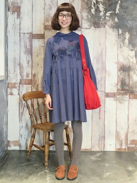 「アイテム（レッグウェア）」を使った、ぴのこさん（レディース・172cm）の冬コーディネート