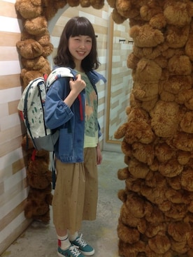 「Ne-net（ネネット）のアイテム（Tシャツ/カットソー）」を使った、ぴのこさん（レディース・172cm）の春コーディネート