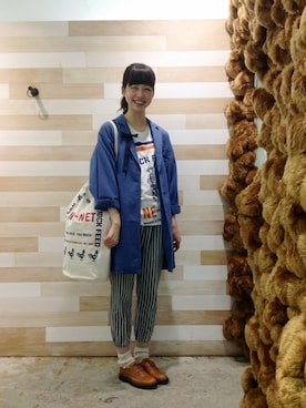 「Ne-net（ネネット）のアイテム（その他アウター）」を使った、ぴのこさん（レディース・172cm）の春コーディネート