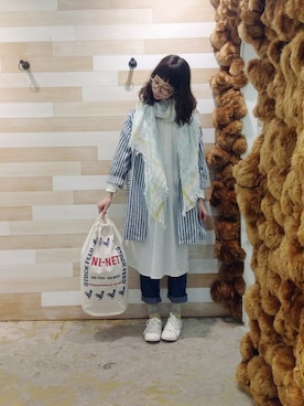「Ne-net（ネネット）のアイテム（その他アウター）」を使った、ぴのこさん（レディース・172cm）の春コーディネート