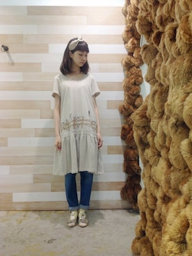 「Ne-net（ネネット）のアイテム（パンツ）」を使った、ぴのこさん（レディース・172cm）の春コーディネート