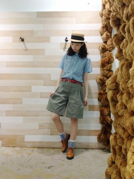 「Ne-net（ネネット）のアイテム（パンツ）」を使った、ぴのこさん（レディース・172cm）の春コーディネート